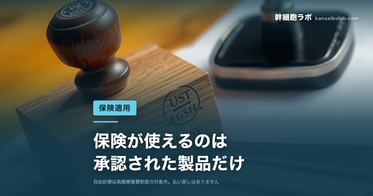 保険適用｜保険が使えるのは承認された製品だけ